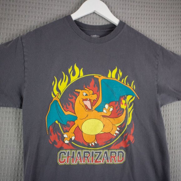 Pokemon Charizard Modern Tee Grey Mens Medium - Picture 3 of 7